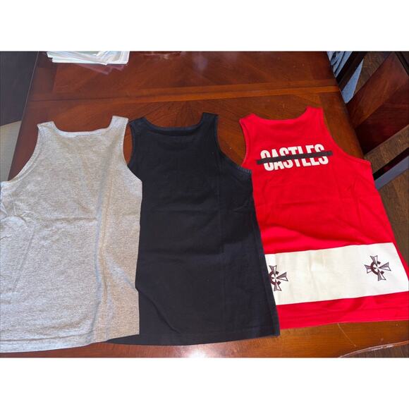 3 Crooks And Castles Mens Tank Top Small S Graphic Red Camjsa Medusa Logo Lotof3 - Picture 8 of 10